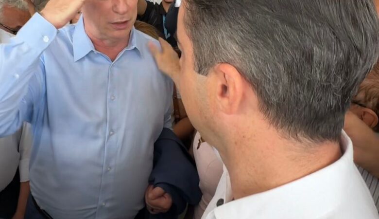 Ciro chama Capitão Wagner de “meu senador” e Wagner retribui: “meu governador”, durante encontro no Cariri